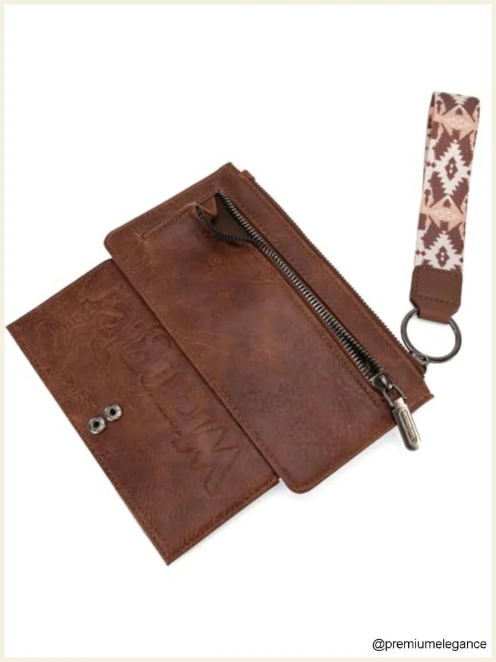Western Boho Wristlet Wallet with RFID Protection and Card Holder